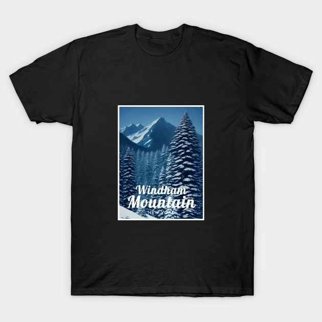Windham Mountain New York Ski T-Shirt by UbunTo